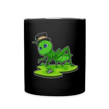 Caterpillar Gentleman Top Hat - Full Colour Mug - black - Front