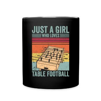 Juste une fille qui aime le baby-foot de baby-foot - Mug uni - noir - Devant