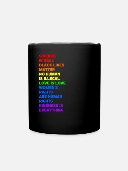 La science est la vraie vie noire - Mug uni - noir