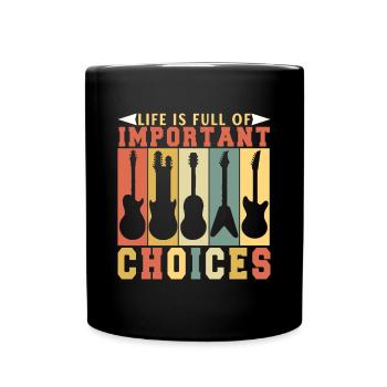 Gitarre Musik Gitarisst Gitarren Spruch - Tasse einfarbig - Schwarz - Vorne