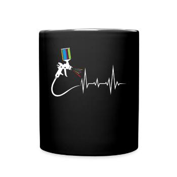 Car Painter Heartbeat For Car Painter - Full Colour Mug - black - Front