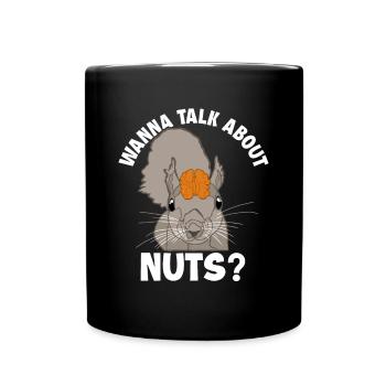 Je veux parler de noix écureuil renard écureuil - Mug uni - noir - Devant