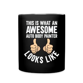 Voici à quoi ressemble un peintre de carrosserie de voiture génial li - Mug uni - noir - Devant
