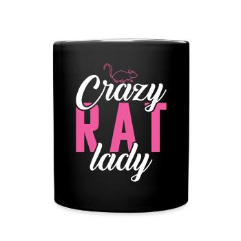 Rattenbesitzer Geschenk Ratten Liebhaber - Tasse einfarbig - Schwarz - Vorne