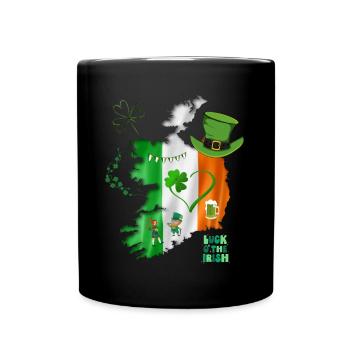 Ireland Irish Homeland Love Gift Clover - Full Colour Mug - black - Front
