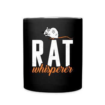 Rattenbesitzer Geschenk Ratten Liebhaber - Tasse einfarbig - Schwarz - Vorne