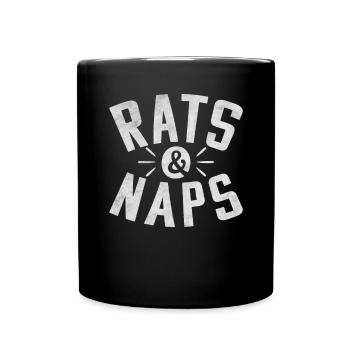 Rattenbesitzer Geschenk Ratten Liebhaber - Tasse einfarbig - Schwarz - Vorne