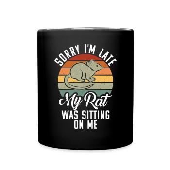 Rattenbesitzer Geschenk Ratten Liebhaber - Tasse einfarbig - Schwarz - Vorne