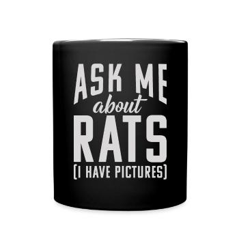 Rattenbesitzer Geschenk Ratten Liebhaber - Tasse einfarbig - Schwarz - Vorne
