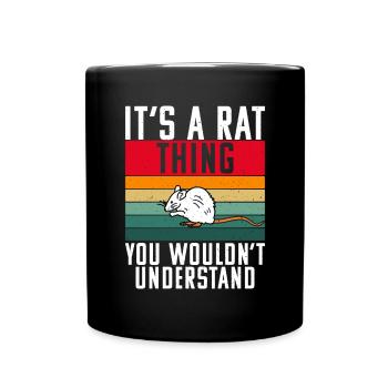 Rat Propriétaire Cadeau Rats Lover - Mug uni - noir - Devant
