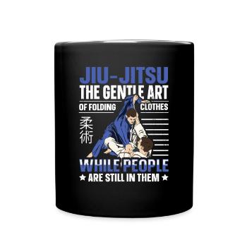 The Gentle Art Of Folding Clothes Funny Jiu Jitsu - Full Colour Mug - black - Front