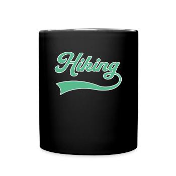 Hiking lettering - Full Colour Mug - black - Front