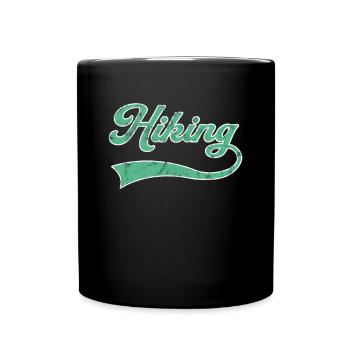 Hiking lettering - Full Colour Mug - black - Front