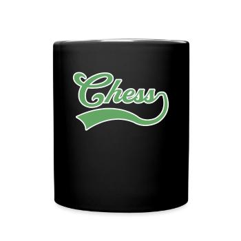Lettrage d’échecs - Mug uni - noir - Devant