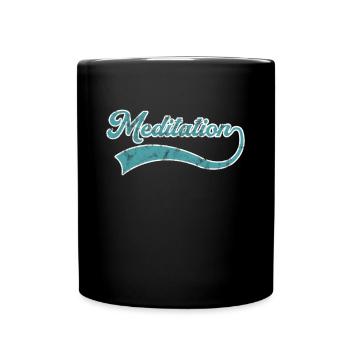 Lettrage de méditation - Mug uni - noir - Devant