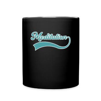 Lettrage de méditation - Mug uni - noir - Devant