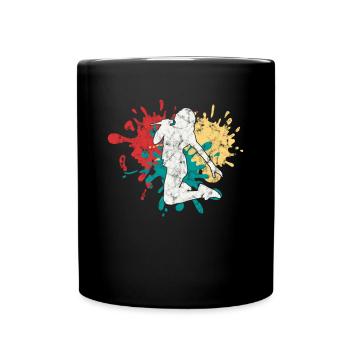 Singen Sängerin Silhouette - Tasse einfarbig - Schwarz - Vorne