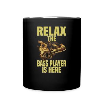Bass Bassist Gitarrist Musik Instrument - Tasse einfarbig - Schwarz - Vorne