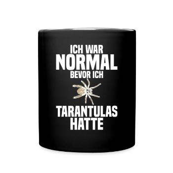 Vogelspinne Haustier Spinnentier - Tasse einfarbig - Schwarz - Vorne