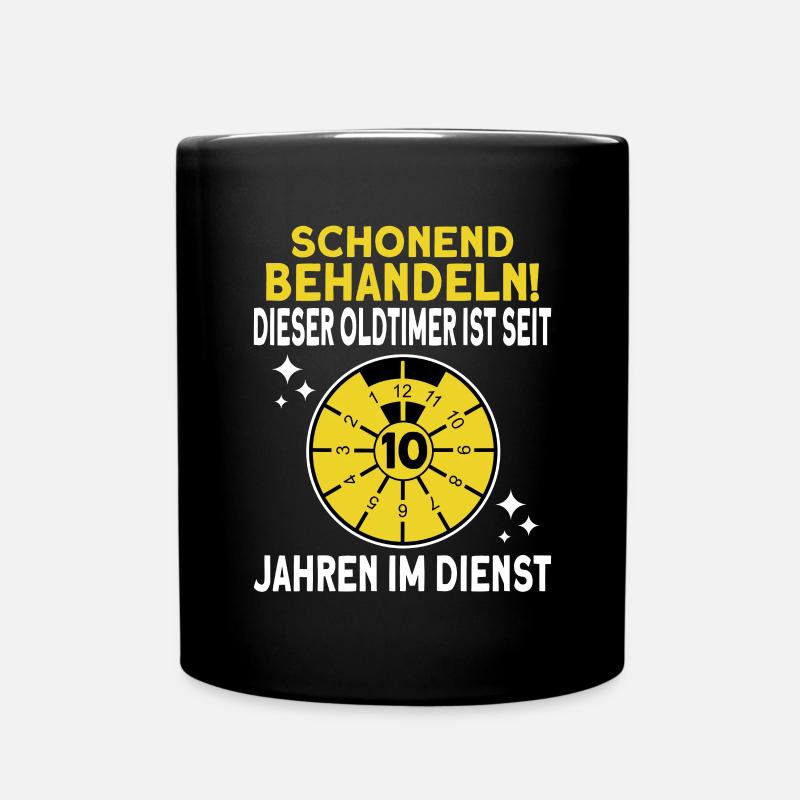 10 Jähriges Dienstjubiläum Firmenjubiläum 10 Jahre - Tasse einfarbig - Schwarz