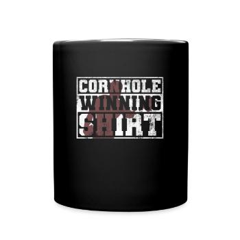 Cornhole Winning Shirt - Lustiges Cornhole - Tasse einfarbig - Schwarz - Vorne
