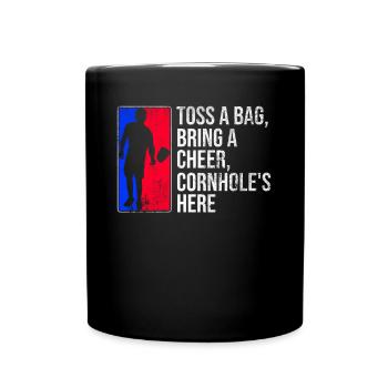 Cornhole Player Blind Hole - Funny Cornhole - Full Colour Mug - black - Front