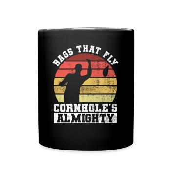 Cornhole Player Blind Hole - Funny Cornhole - Full Colour Mug - black - Front