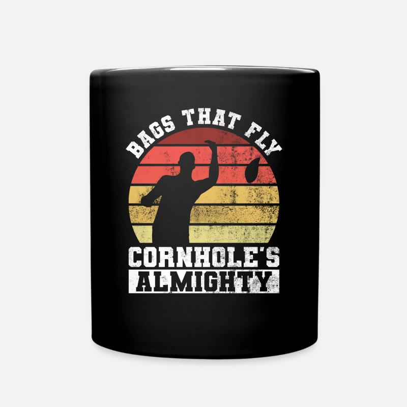 Cornhole Player Blind Hole - Funny Cornhole - Full Colour Mug - black