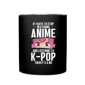 Anime & K-Pop Musique Kpop Manga Japonais Otaku - Mug uni - noir - Devant