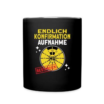 Konfirmation Geschenke für Jungen und jugendliche - Tasse einfarbig - Schwarz - Vorne