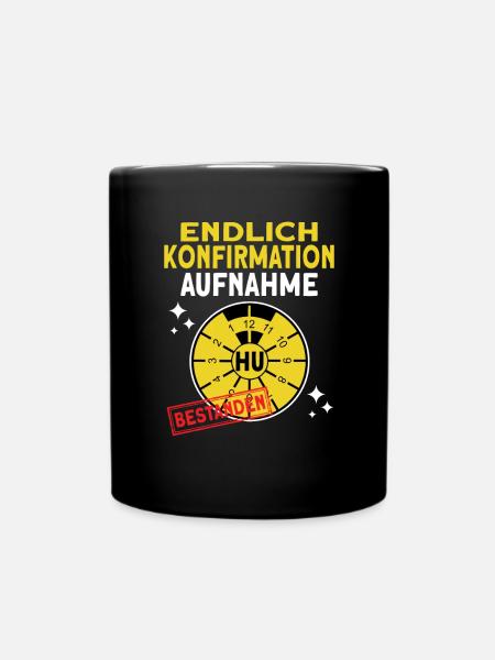 Konfirmation Geschenke für Jungen und jugendliche - Tasse einfarbig - Schwarz