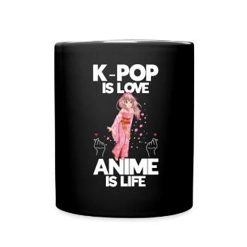Anime & K-Pop Musique Kpop Manga Japonais Otaku - Mug uni - noir - Devant