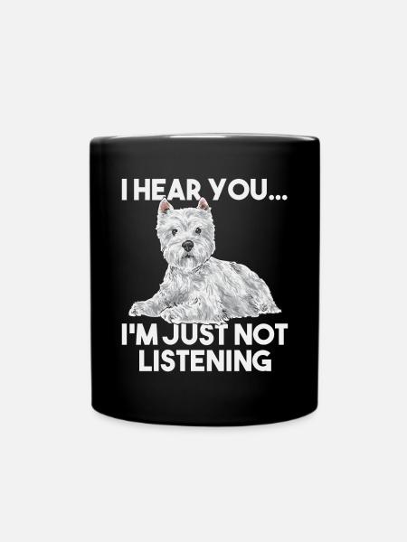 West Highland White Terrier Westie - Mug uni - noir