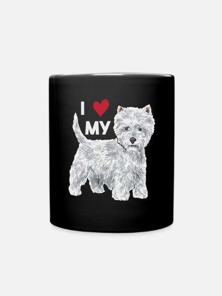 West Highland White Terrier Westie - Mug uni - noir