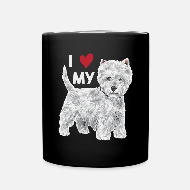 West Highland White Terrier Westie - Mug uni - noir
