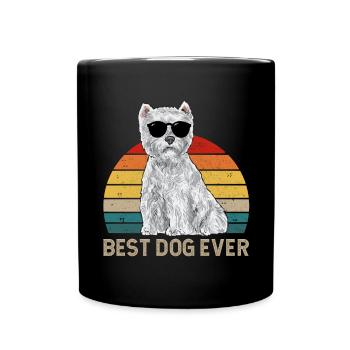 West Highland White Terrier Westie - Mug uni - noir - Devant