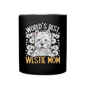 West Highland White Terrier Westie - Mug uni - noir - Devant