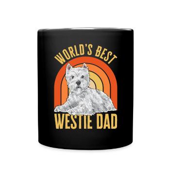 West Highland White Terrier Westie - Mug uni - noir - Devant