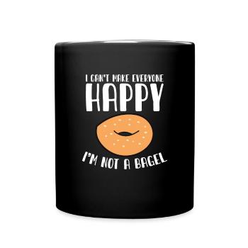 Bagels Funny Bagel Lover Backen - Tasse einfarbig - Schwarz - Vorne
