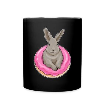 Rabbit Donut - Full Colour Mug - black - Front