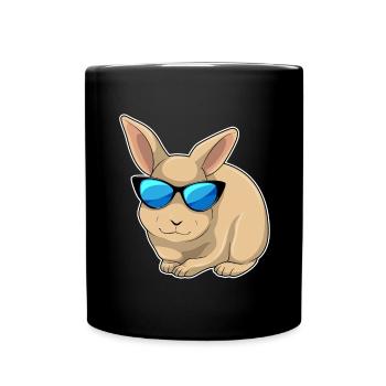 Rabbit Sunglasses - Full Colour Mug - black - Front