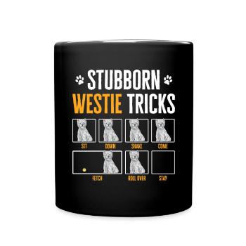 West Highland White Terrier Westie - Mug uni - noir - Devant