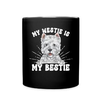 West Highland White Terrier Westie - Mug uni - noir - Devant