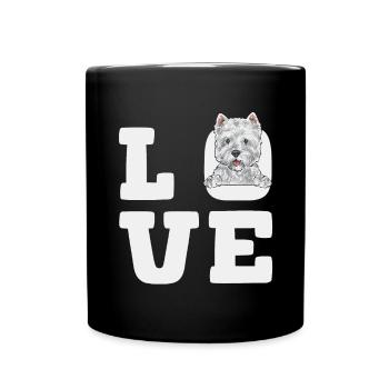 West Highland White Terrier Westie - Mug uni - noir - Devant