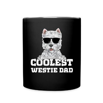 West Highland White Terrier Westie - Tasse einfarbig - Schwarz - Vorne