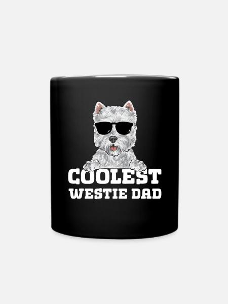 West Highland White Terrier Westie - Kubek jednokolorowy - czarny