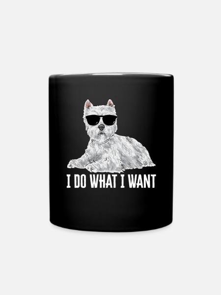 West Highland White Terrier Westie - Full Colour Mug - black