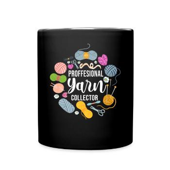 Knitting Knitter Professional Yarn - Tasse einfarbig - Schwarz - Vorne