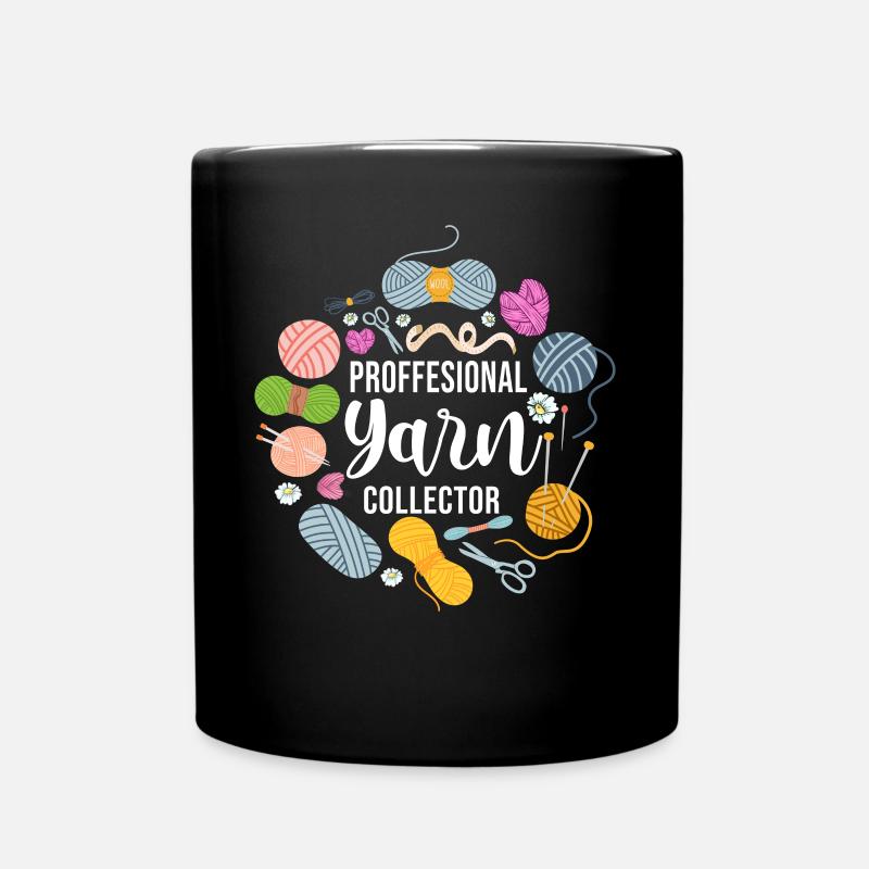 Knitting Knitter Professional Yarn - Tasse einfarbig - Schwarz