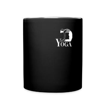 Logo de yoga Emblème Ashtanga Hatha Asanas Kundalini - Mug uni - noir - Devant